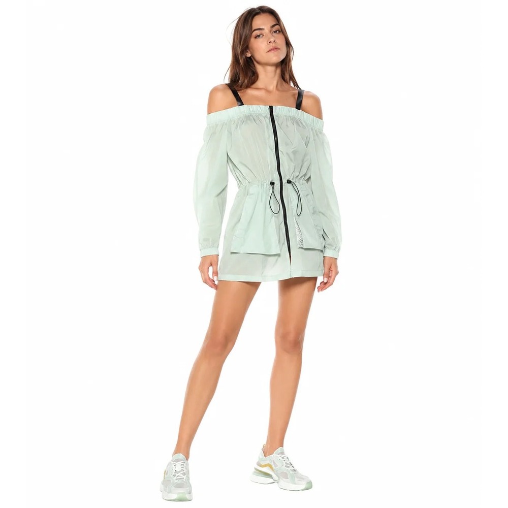 Nike Jordan Off Shoulder Utility Jacket in Mint Green Size Medium NWT Streetwear